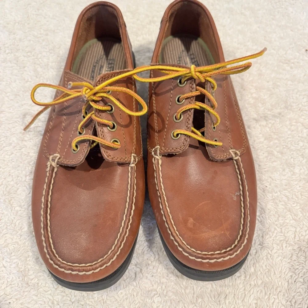 Eastland Brown and Yellow Boat Shoes Moccasin-Style - Like New